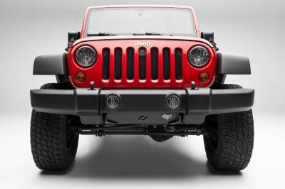 T-REX Grilles - 2007-2018 Jeep JK, JKU Sport Grille, Black, 1 Pc, Bolt-On, with Accommodating Hood Lock Outlet - Part # 46482