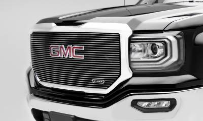 T-REX Grilles - 2016-2018 Sierra 1500 Laser Billet Grille, Polished, 1 Pc, Insert, with Logo Cutout - Part # 6202130