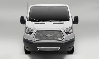 T-REX Grilles - 2016-2018 Ford Transit Upper Class Series Mesh Grille, Polished, 1 Pc, Insert - Part # 54575
