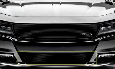 T-REX Grilles - 2015-2022 Charger Laser Billet Bumper Grille, Black, 1 Pc, Overlay - Part # 6224761