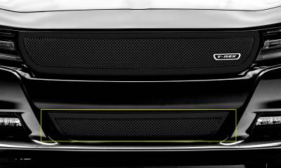 T-REX Grilles - 2015-2022 Charger Upper Class Bumper Grille, Black, 1 Pc, Overlay - Part # 52480
