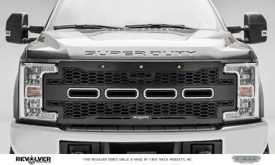 T-REX Grilles - 2017-2019 Super Duty Revolver Grille, Black, 1 Pc, Replacement, Does Not Fit Vehicles with Camera - Part # 6515711