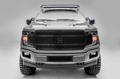 T-REX Grilles - 2018-2020 F-150 Stealth Laser X Grille, Black, 1 Pc, Replacement, Black Studs, Does Not Fit Vehicles with Camera - Part # 7715841-BR