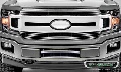 T-REX Grilles - 2018-2020 F-150 Limited, Lariat Billet Bumper Grille, Polished, 1 Pc, Overlay - Part # 25571