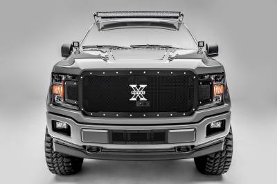 T-REX Grilles - 2018-2020 F-150 X-Metal Grille, Black, 1 Pc, Replacement, Chrome Studs, Fits Vehicles with Camera - Part # 6715791