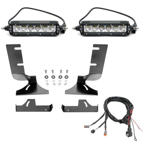 ZROADZ OFF ROAD PRODUCTS - 2019-2021 Chevrolet Silverado/GMC Sierra 1500/2022-2022 Silverado/Sierra 1500  Rear Bumper LED Kit  Incl. (2) 6 Inch LED Straight Single Row Slim Light Bars - PN #Z382282-KIT