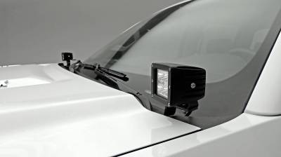 ZROADZ OFF ROAD PRODUCTS - 2015-2019 Silverado, Sierra HD Hood Hinge LED Kit  Incl. (2) 3 Inch LED Pod Lights - PN #Z361221-KIT2