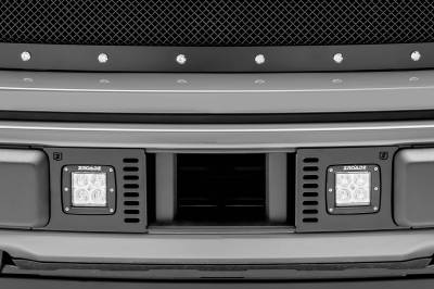 ZROADZ OFF ROAD PRODUCTS - 2018-2020 Ford F-150 Lariat, Limited Front Bumper Center LED Kit with (2) 3 Inch LED Pod Lights - PN# Z325711-KIT