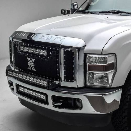 ZROADZ OFF ROAD PRODUCTS - 2008-2010 Ford Super Duty Front Bumper Top LED Bracket to mount (1) 30 Inch LED Light Bar - PN #Z325631