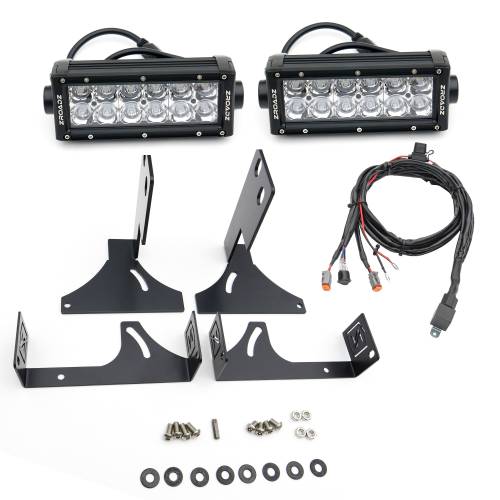 ZROADZ OFF ROAD PRODUCTS - 2008-2016 Ford Super Duty Rear Bumper LED Kit with (2) 6 Inch LED Straight Double Row Light Bars - Part # Z385461-KIT