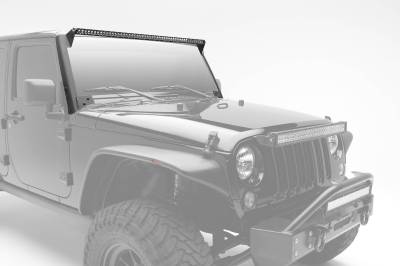 ZROADZ OFF ROAD PRODUCTS - 2007-2018 Jeep JK Front Roof LED Kit with (1) 50 Inch LED Straight Single Row Slim Light Bar - PN #Z374711-KIT