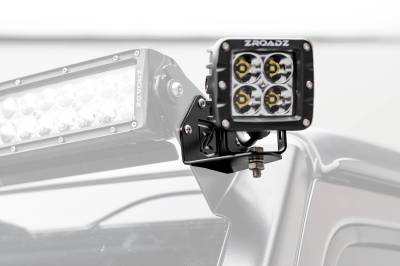 ZROADZ OFF ROAD PRODUCTS - 2018-2024 Jeep JL/2019-2024 Gladiator Front Roof Side LED Kit with (2) 3 Inch LED Pod Lights - PN #Z334851-KIT2