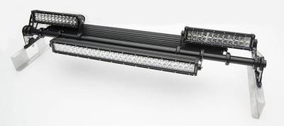 ZROADZ OFF ROAD PRODUCTS - Modular Rack LED Kit with (1) 40 Inch (1) 30 Inch, (2) 12 Inch LED Straight Double Row Light Bars - Part # Z350050-KIT-D
