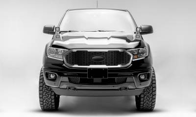 T-REX Grilles - 2019-2021 Ford Ranger Laser X Grille, No Studs, 1 Pc, Replacement with Trim, must reuse factory logo - PN #6315823