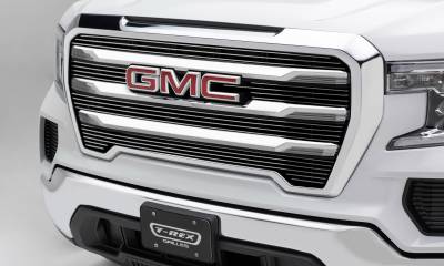 T-REX Grilles - 2019-2022 GMC Sierra 1500 Billet Grille, Polished, Aluminum, 5 Pc, Overlay - Part # 21213