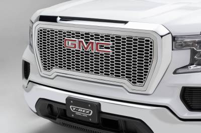T-REX Grilles - 2019-2022 GMC Sierra 1500 Laser X Grille, Polished, Stainless Steel, 1 Pc, Insert - Part # 7712280