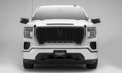 T-REX Grilles - 2019-2022 GMC Sierra 1500 Stealth Laser X Grille, Black, Mild Steel, 1 Pc, Insert - Part # 7712271-BR