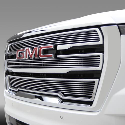 T-REX Grilles - 2020-2023 GMC Yukon, Yukon XL Billet Grille, Polished, 3 Pc, Overlay - Part # 21173