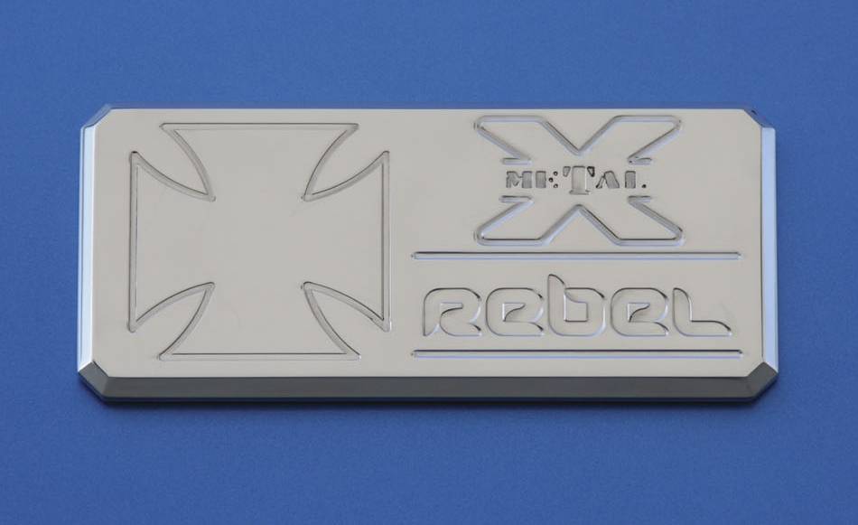 T-REX Grilles - Rebel Series - Body Side Badges,1 Pc, Chrome - PN #6900012