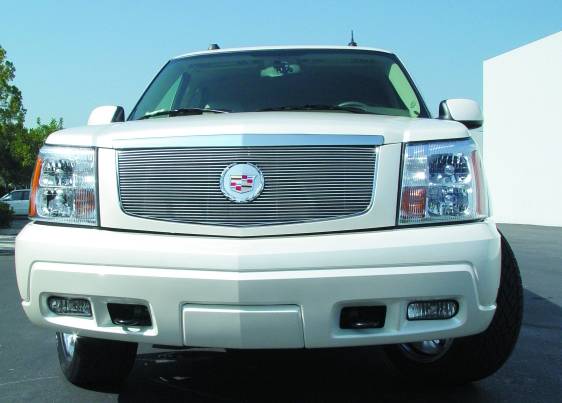 T-REX Grilles - 2002-2006 Escalade Billet Grille, Polished, 1 Pc, Insert, with Center Logo Plate - Part # 20182