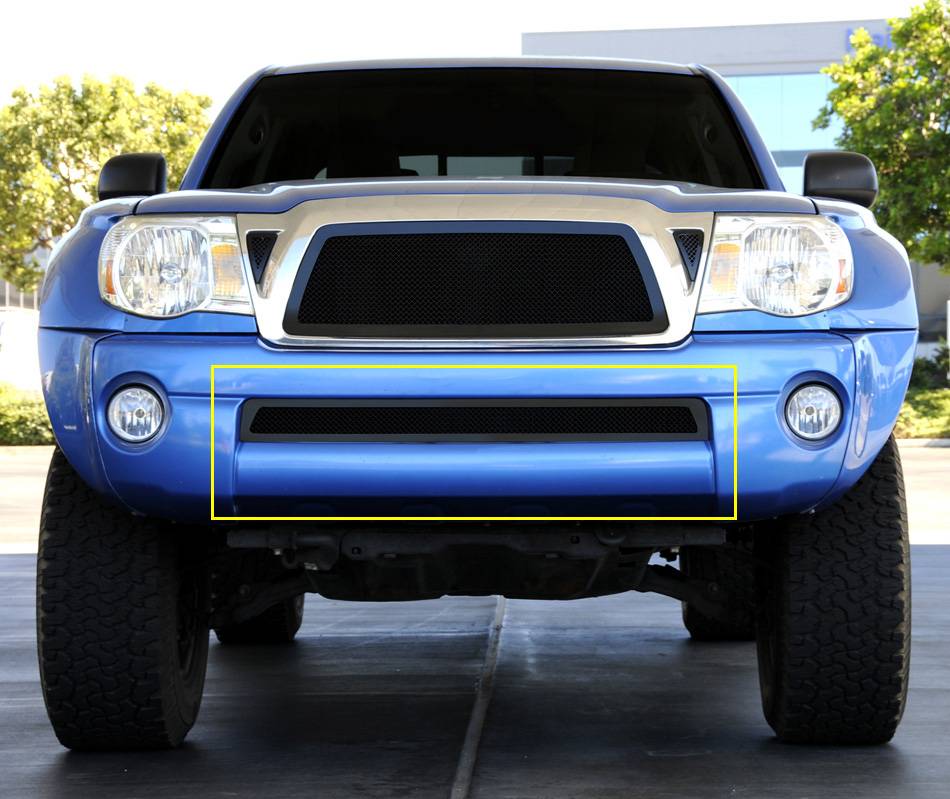 T-REX Grilles - 2005-2010 Tacoma Upper Class Series Mesh Bumper Grille, Black, 1 Pc, Overlay - Part # 52895