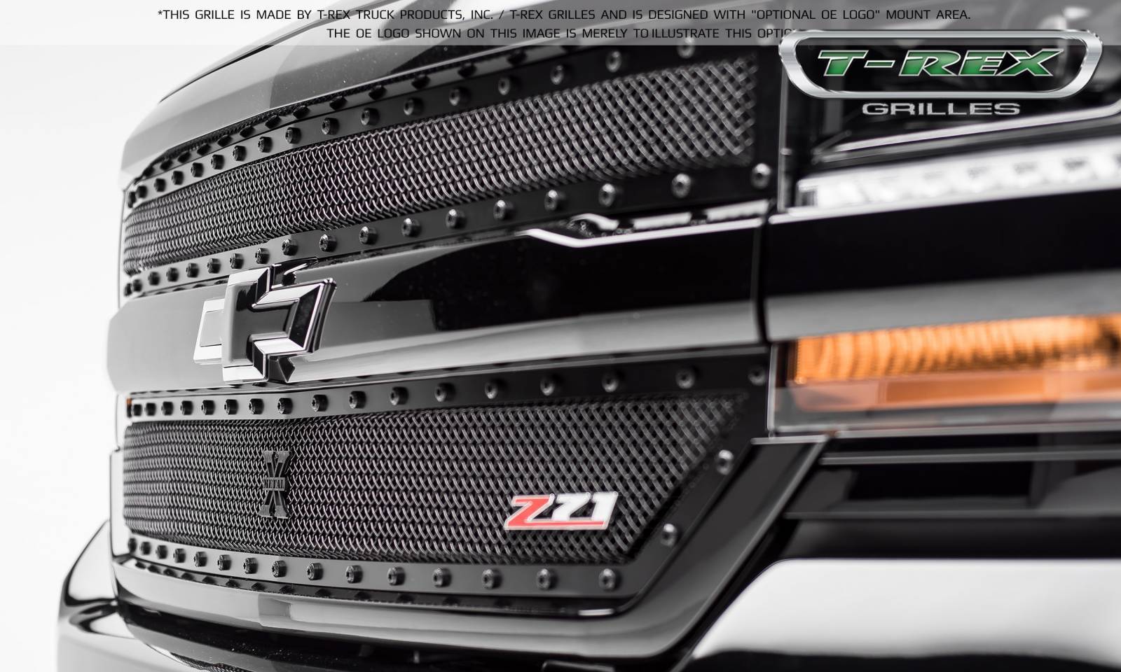 2016-2018 Silverado 1500 Z71 Stealth X-Metal Grille, Black, 2 Pc