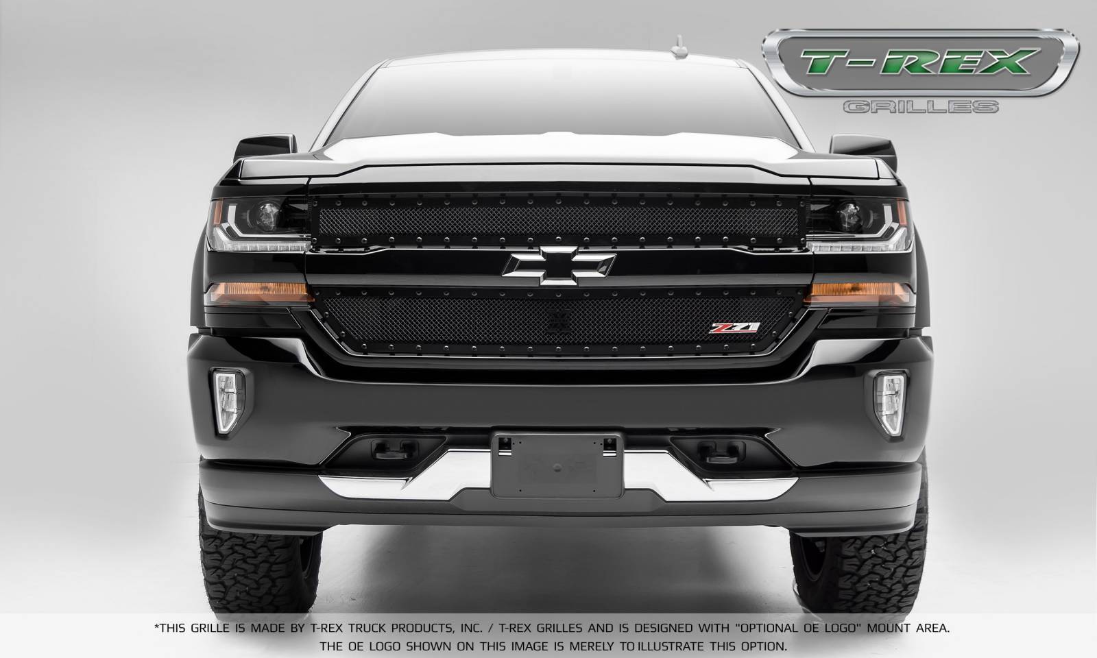 2016-2018 Silverado 1500 Z71 Stealth X-Metal Grille, Black, 2 Pc