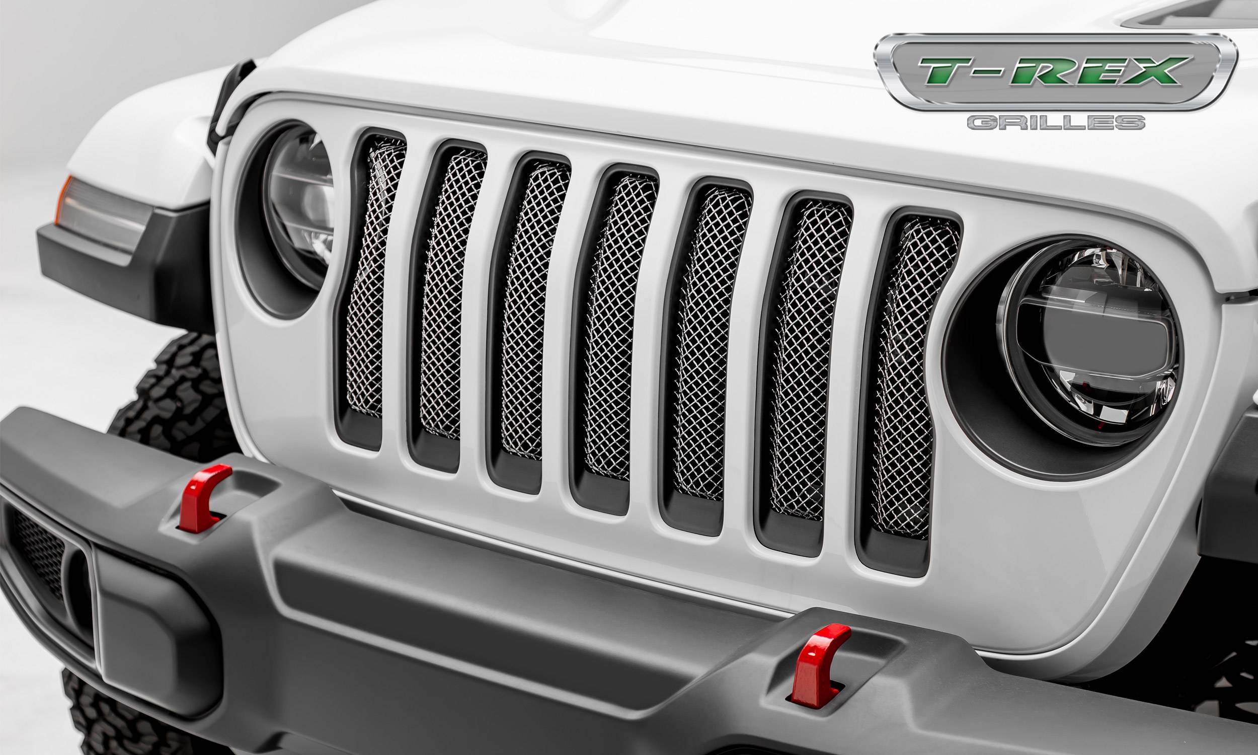 20182019 Jeep JL, JLU Sport Grille, Polished, 1 Pc, Insert PN 44493