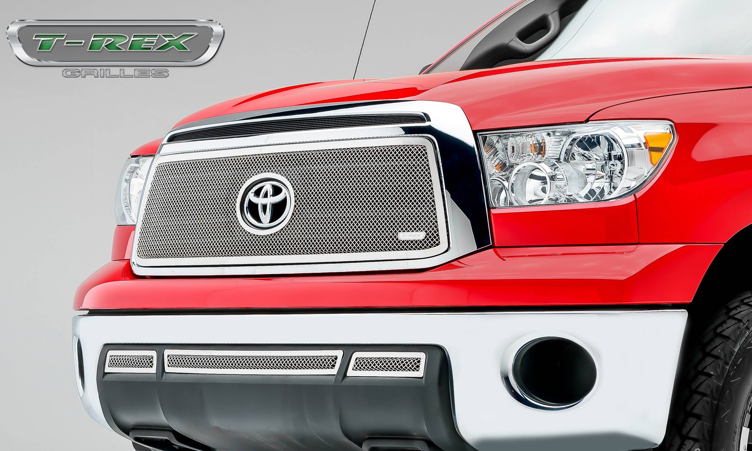 T-REX Grilles - 2010-2013 Tundra Upper Class Series Mesh Grille, Polished, 1 Pc, Overlay - Part # 54961
