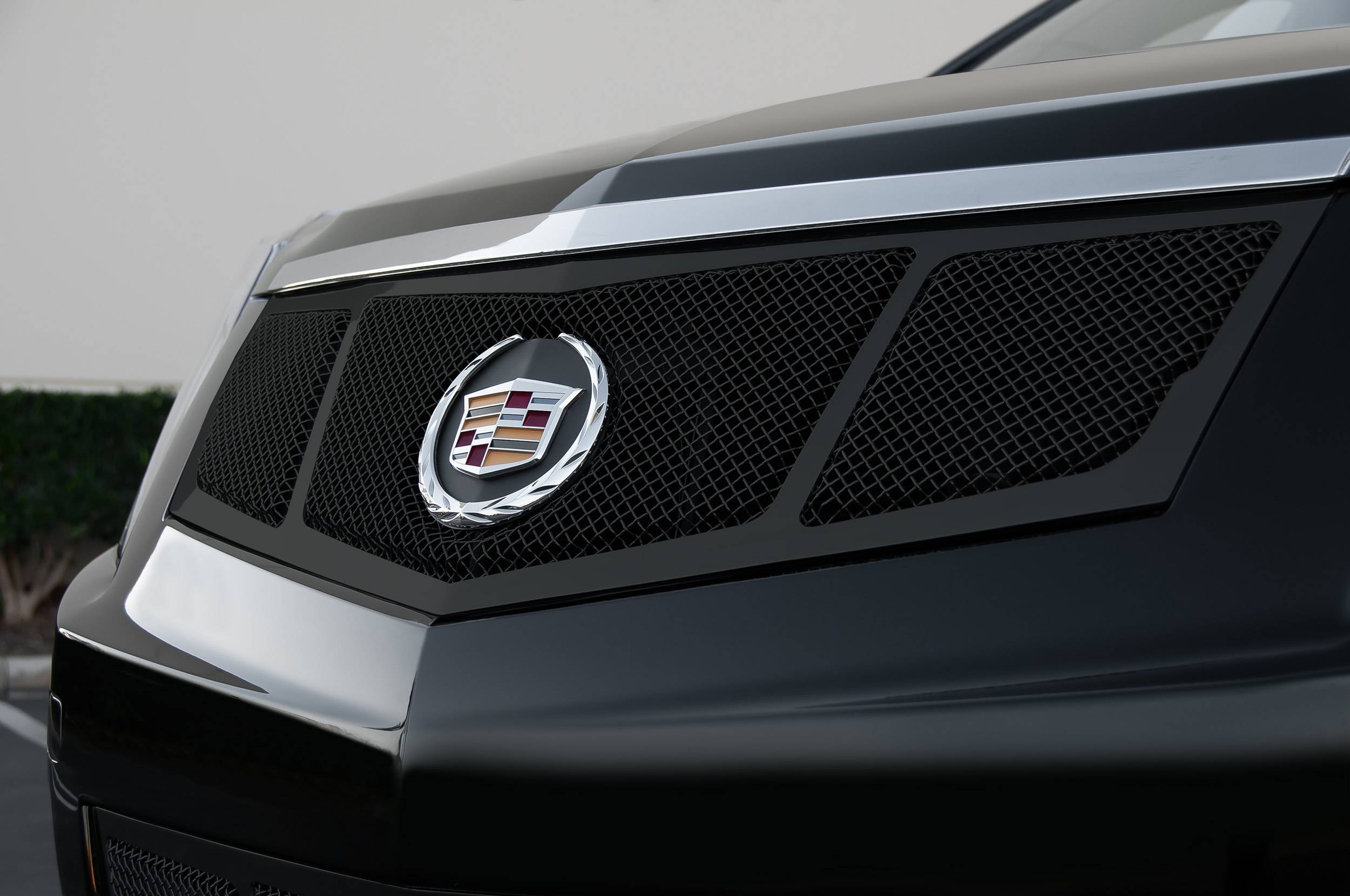 T-REX Grilles - 2010-2016 Cadillac SRX Upper Class Series Mesh Grille, Black, 1 Pc, Replacement, 3 Window Design, with OE Logo Plate - Part # 51187