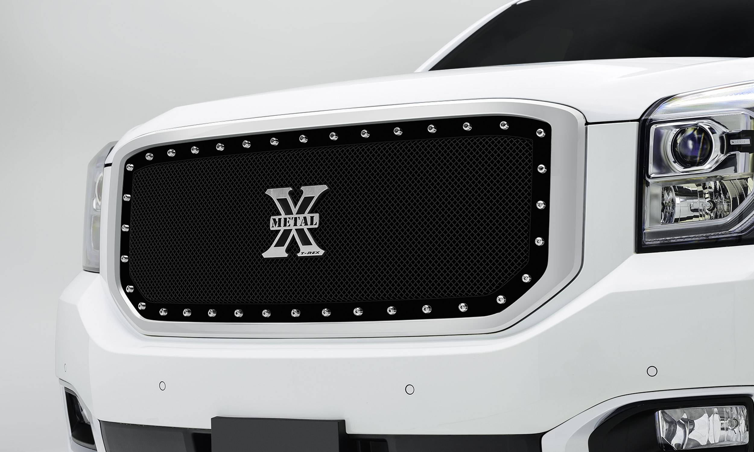2015-2020 Yukon, Yukon XL X-Metal Grille, Black, 1 Pc, Insert, Chrome Studs  - Part # 6711691