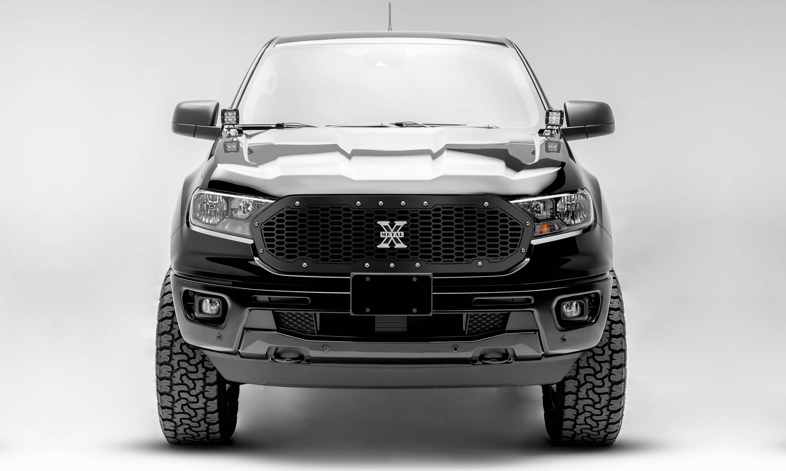 T-REX Grilles - 2019-2021 Ford Ranger Laser X Grille, Chrome Studs, 1 Pc, Replacement - Part # 6315821