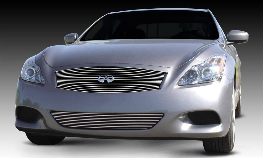 T-REX Grilles - 2008-2014 Infiniti G-37 Coupe Billet Grille, Polished, 1 Pc, Replacement - Part # 20810