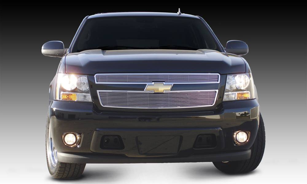 T-REX Grilles - 2007-2013 Avalanche, 07-14 Sub/Tahoe Billet Grille, Polished, 2 Pc, Overlay - Part # 21051