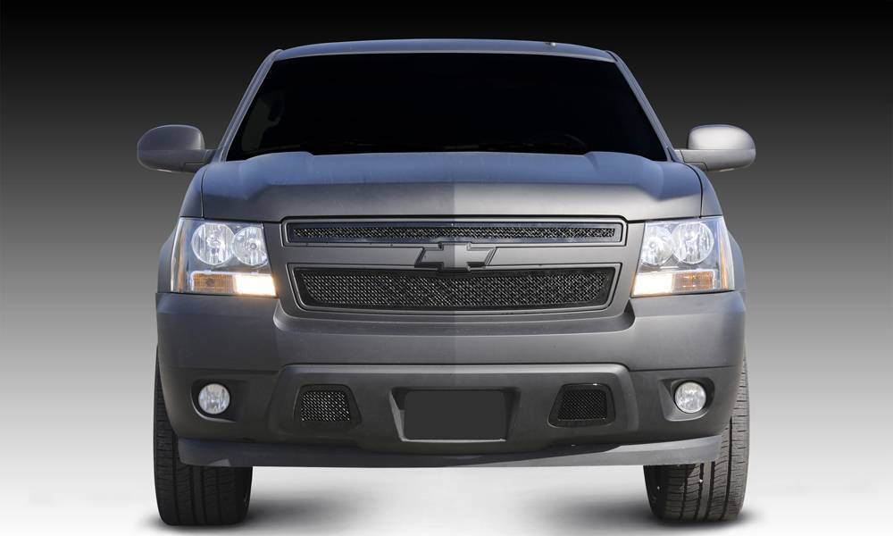 T-REX Grilles - 2007-2013 Avalanche, 07-14 Sub/Tahoe Upper Class Series Mesh Grille, Black, 2 Pc, Overlay - Part # 51051
