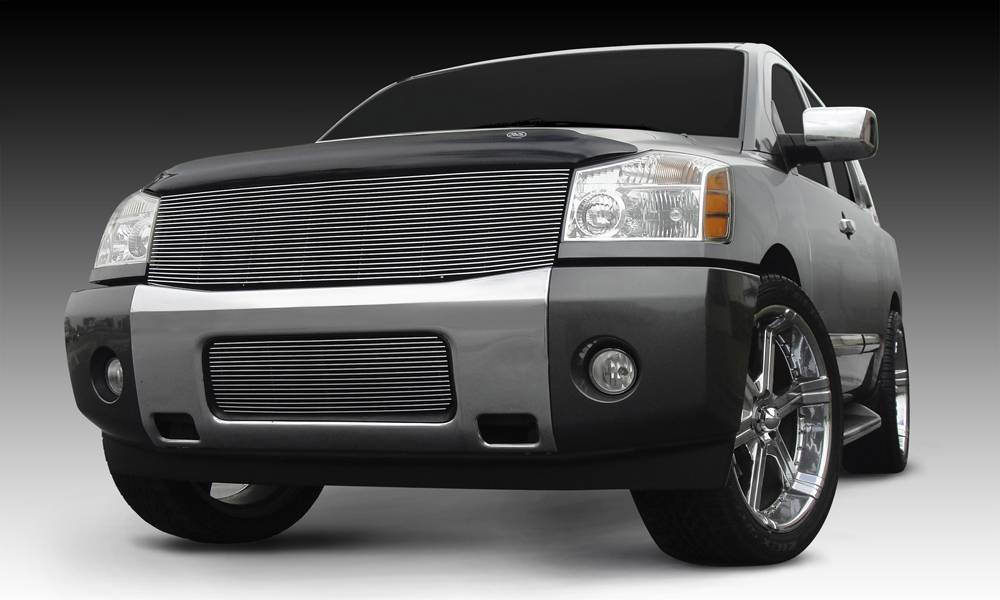 Black Billet Grille Insert For 2004-2015 Nissan Titan & 2004-2007 Armada - Lower Bumper Grill