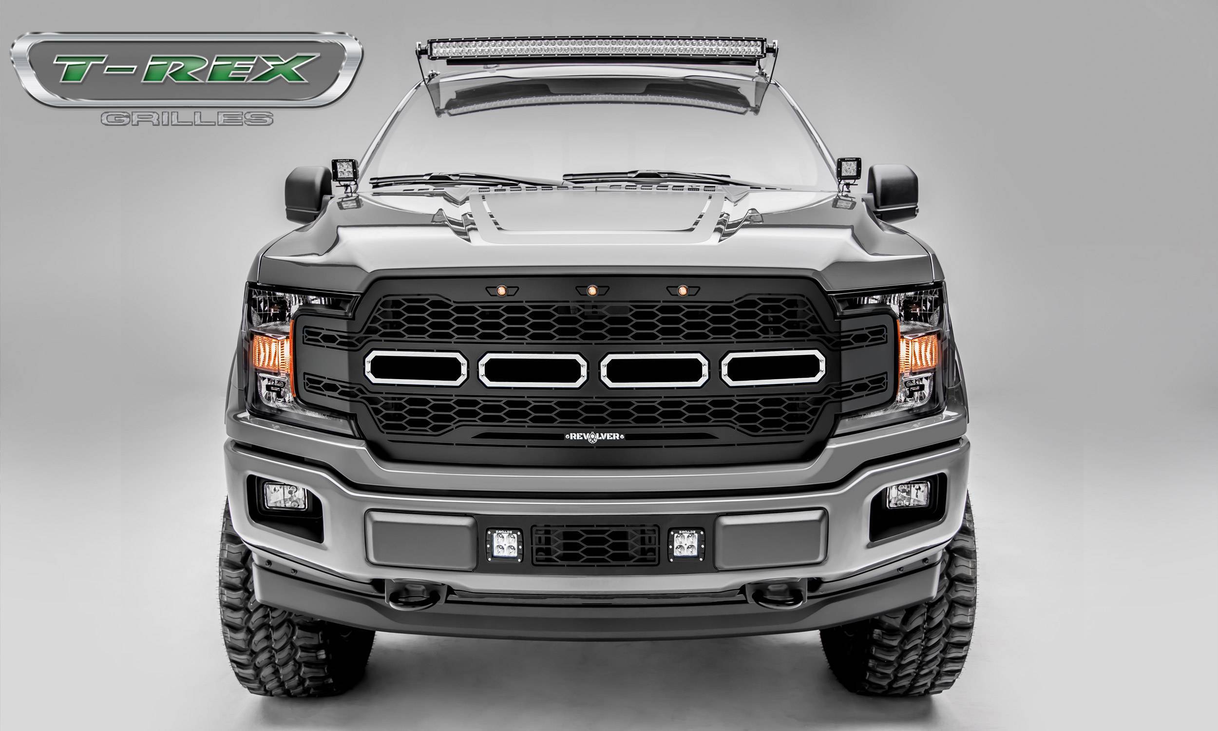 T-REX Grilles - 2018-2020 F-150 Revolver Grille, Black, 1 Pc, Replacement, Does Not Fit Vehicles with Camera - Part # 6515851