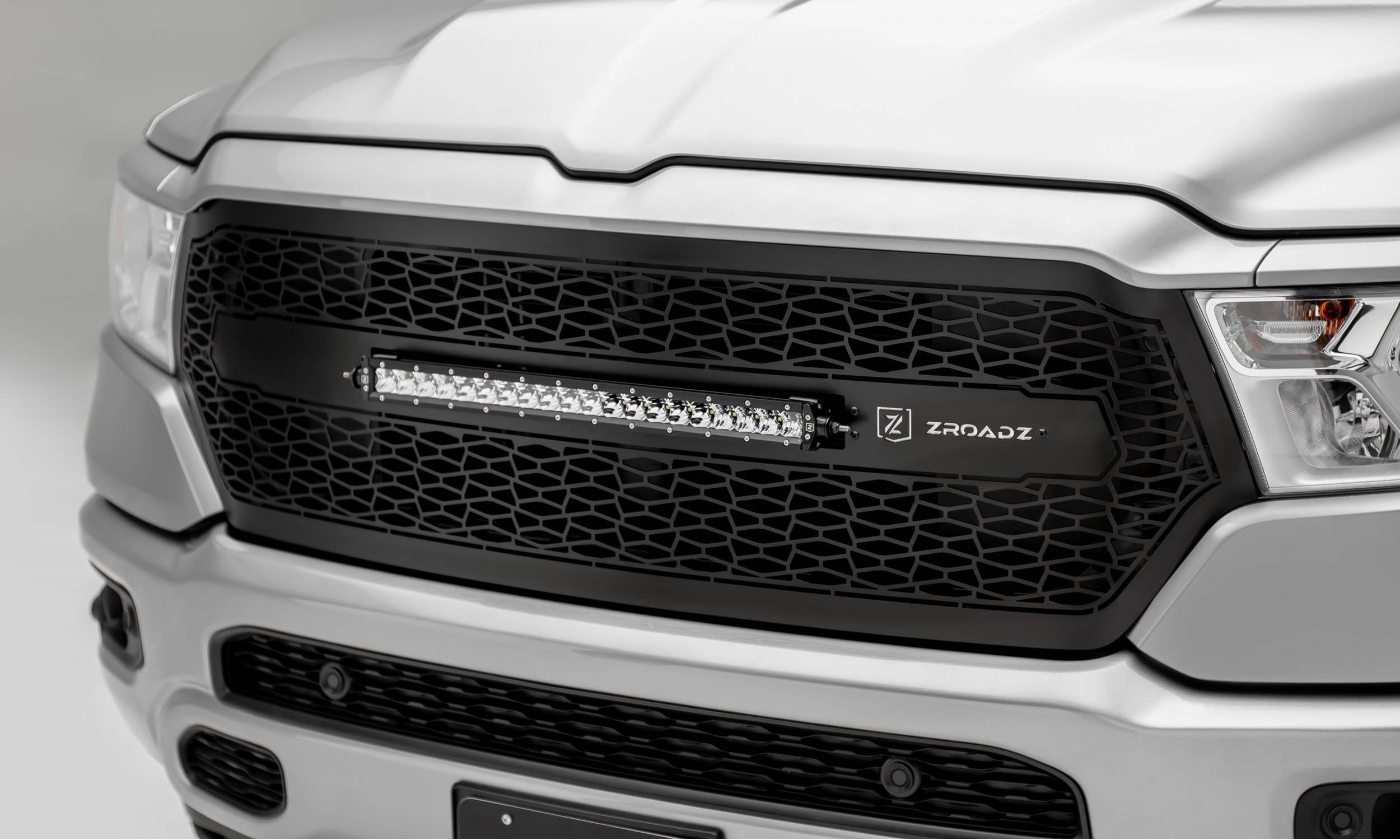 T-REX Grilles - 2019-2022 Ram 1500 Laramie, Lone Star, Big Horn, Tradesman ZROADZ Grille, Black, 1 Pc, Replacement, Incl. (1) 20 LED - Part # Z314651  -
Special Order - 4 weeks lead time