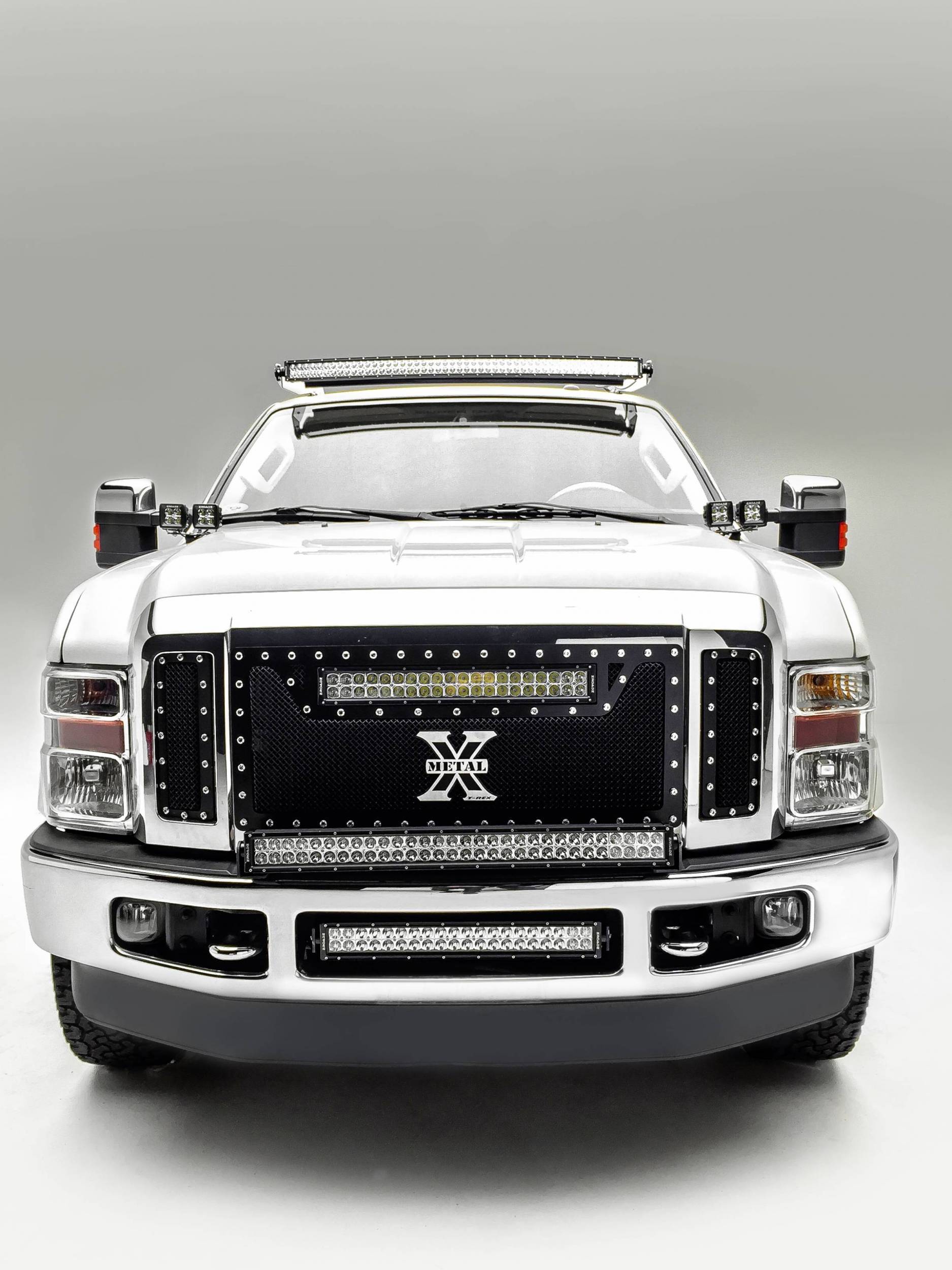ZROADZ OFF ROAD PRODUCTS - 2008-2010 Ford Super Duty Front Bumper Center LED Kit with (1) 20 Inch LED Straight Double Row Light Bar - Part # Z325632-KIT