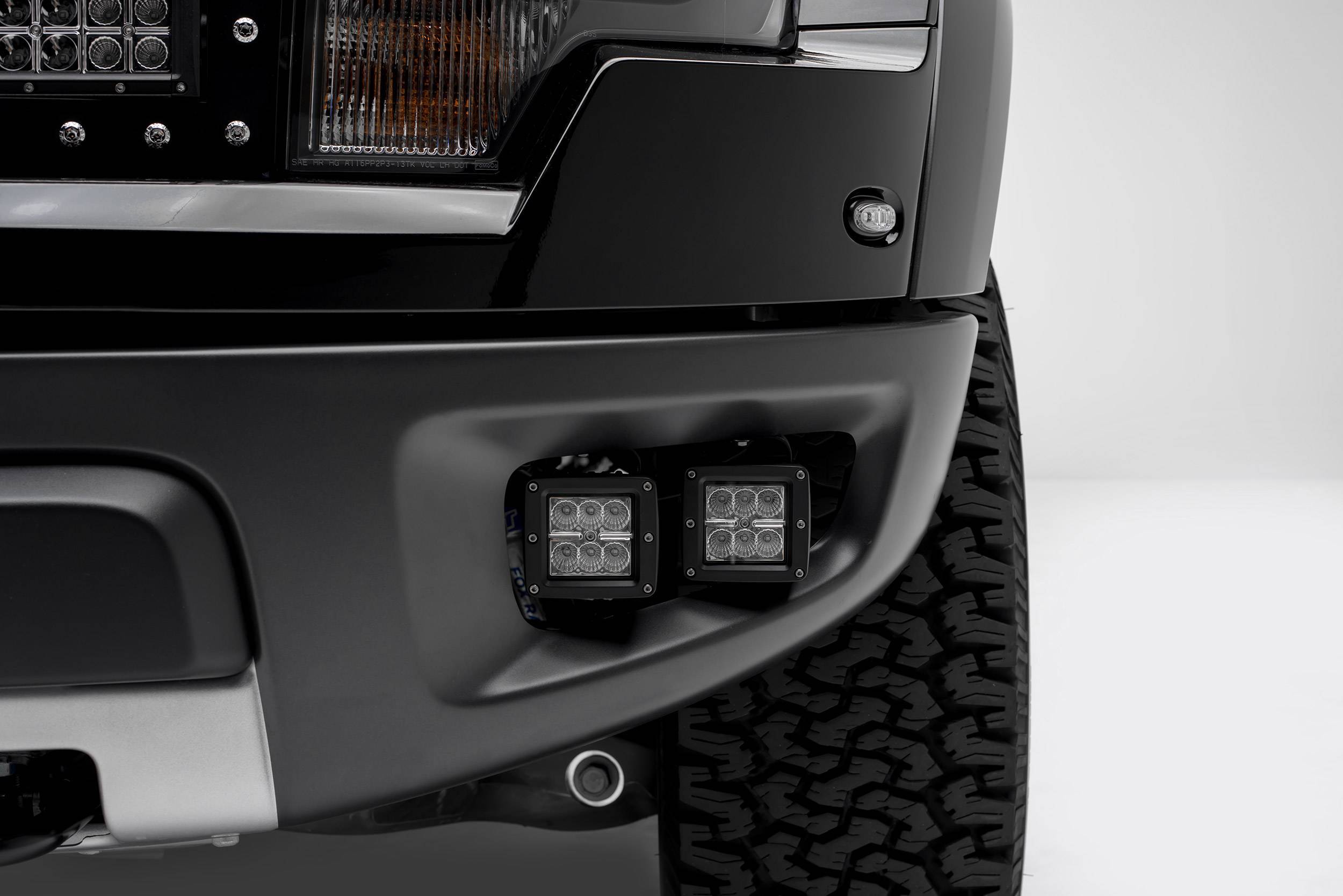 thumbnail image 2 of LED Fog Lights For Ford Raptor (2010-2014) – White DRL + Amber Turn Signal + Fog Light All-in-One Bumper Kit 2 of 10
