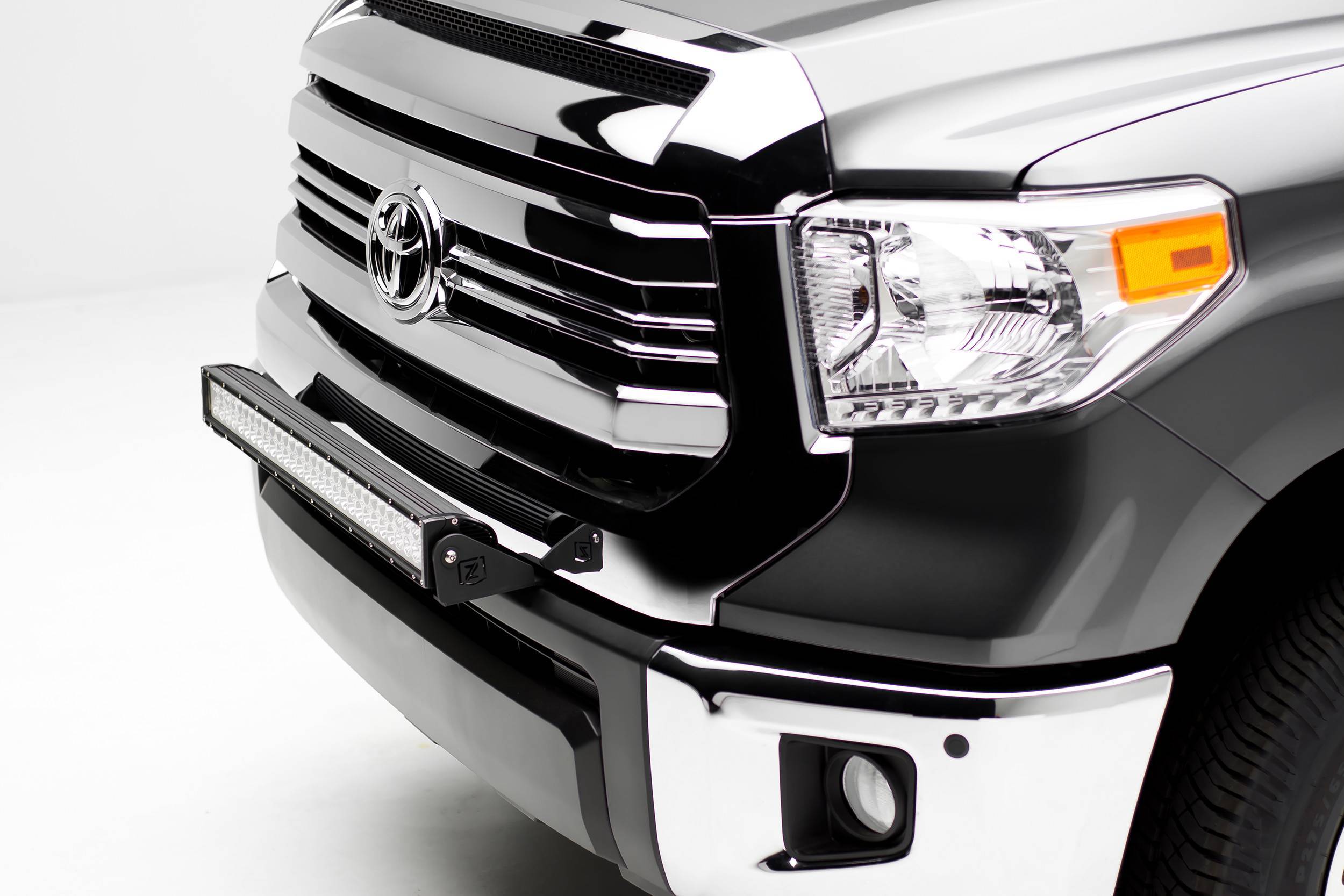 ZROADZ OFF ROAD PRODUCTS - 2014-2021 Toyota Tundra Front Bumper Top LED Kit with 30 Inch LED Straight Double Row Light Bar - Part # Z329641-KIT