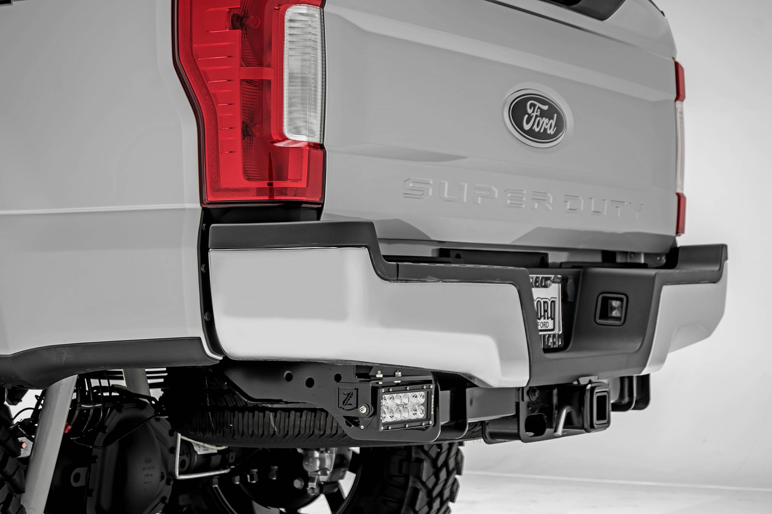 2017-2022 Ford Super Duty Rear Bumper LED Kit with (2) 6 Inch LED Straight  Double Row Light Bars - Part # Z385471-KIT