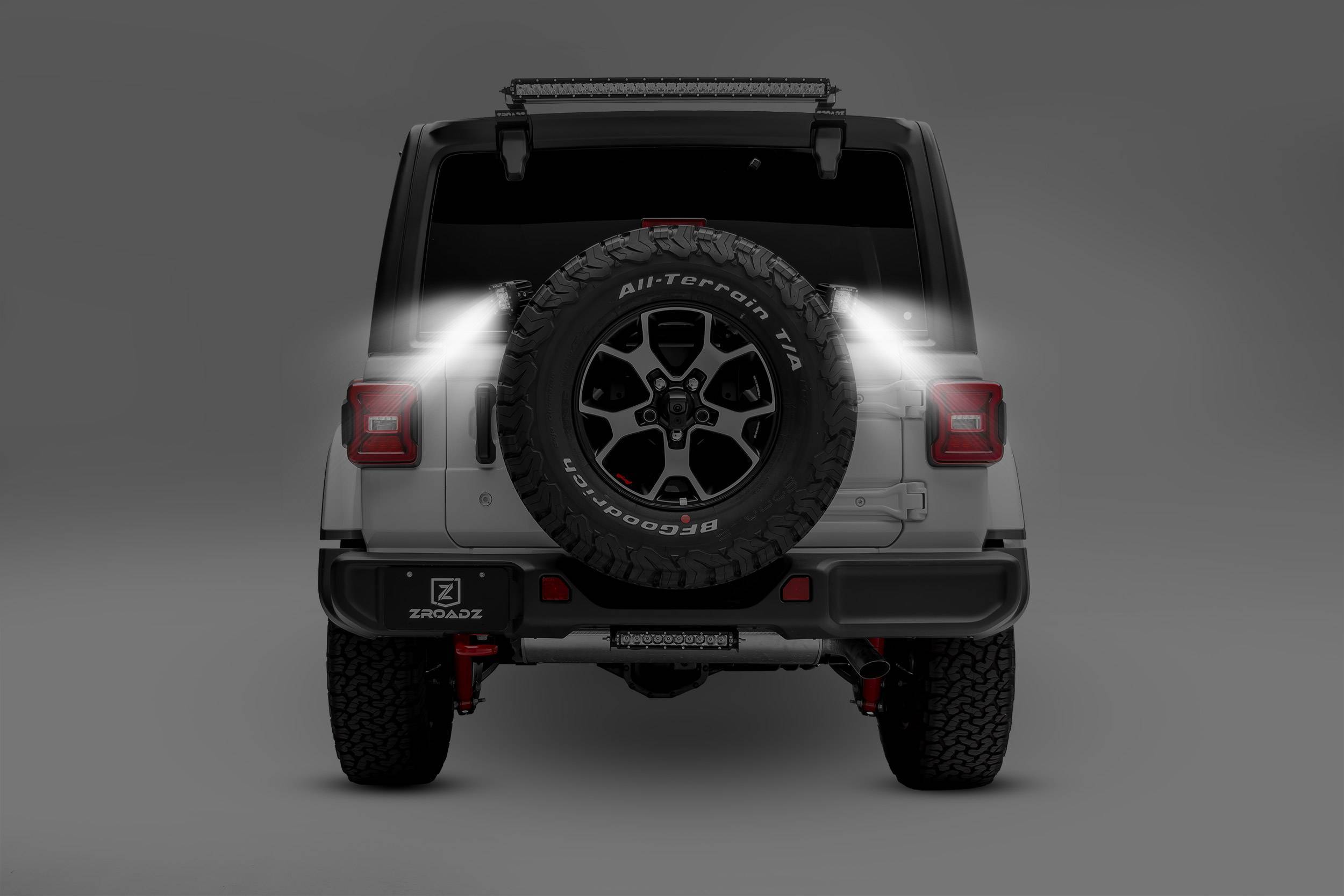ZROADZ OFF ROAD PRODUCTS - 2019-2022 Jeep JL Rear Tire LED Kit with (2) 3 Inch LED Pod Lights - Part # Z394951-KIT