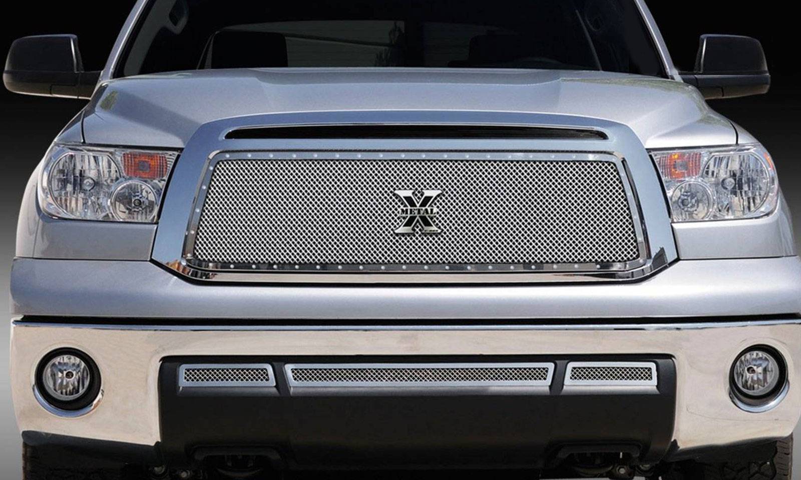 T-REX Grilles - 2010-2013 Tundra X-Metal Grille, Polished, 1 Pc, Insert, Chrome Studs - Part # 6719630