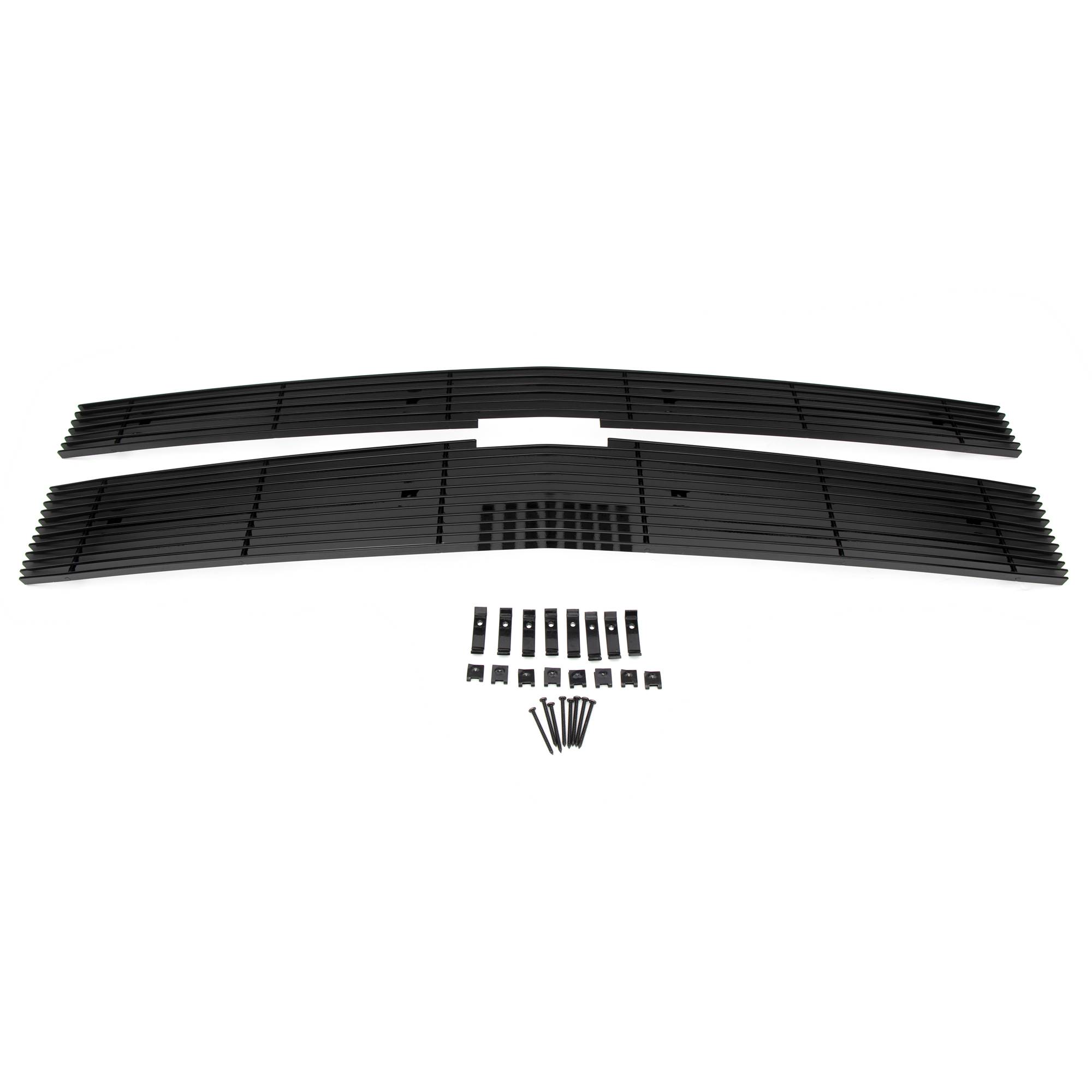 2014-2015 Silverado 1500 Billet Grille, Black, 2 Pc, Overlay - Part # 21117B