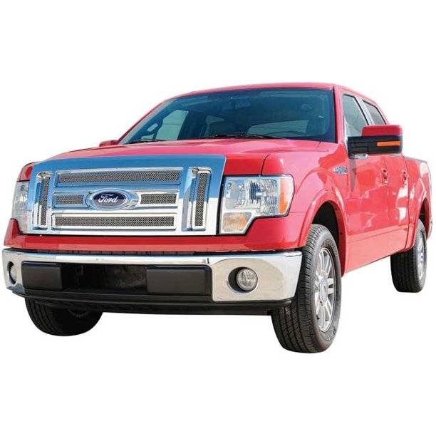T-REX Grilles - 2009-2012 F-150 Lariat, King Ranch Upper Class Grille, Polished, 6 Pc, Overlay - PN #54569