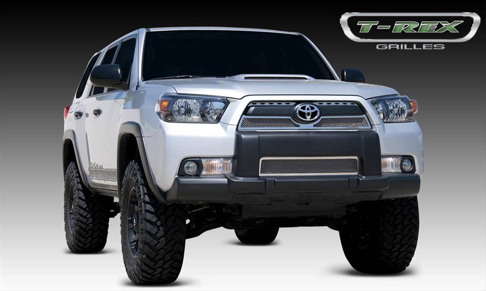 T-REX Grilles - 2010-2013 Toyota 4Runner Upper Class Grille, Polished, 3 Pc, Overlay - PN #54947