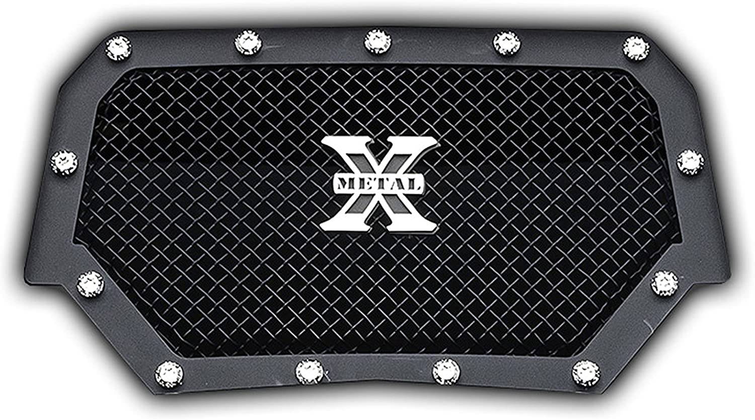 T-REX Grilles - 2014 Polaris RZR XP 1000 X-Metal Grille, Black, 1 Pc, Insert, Chrome Studs - PN #6719011