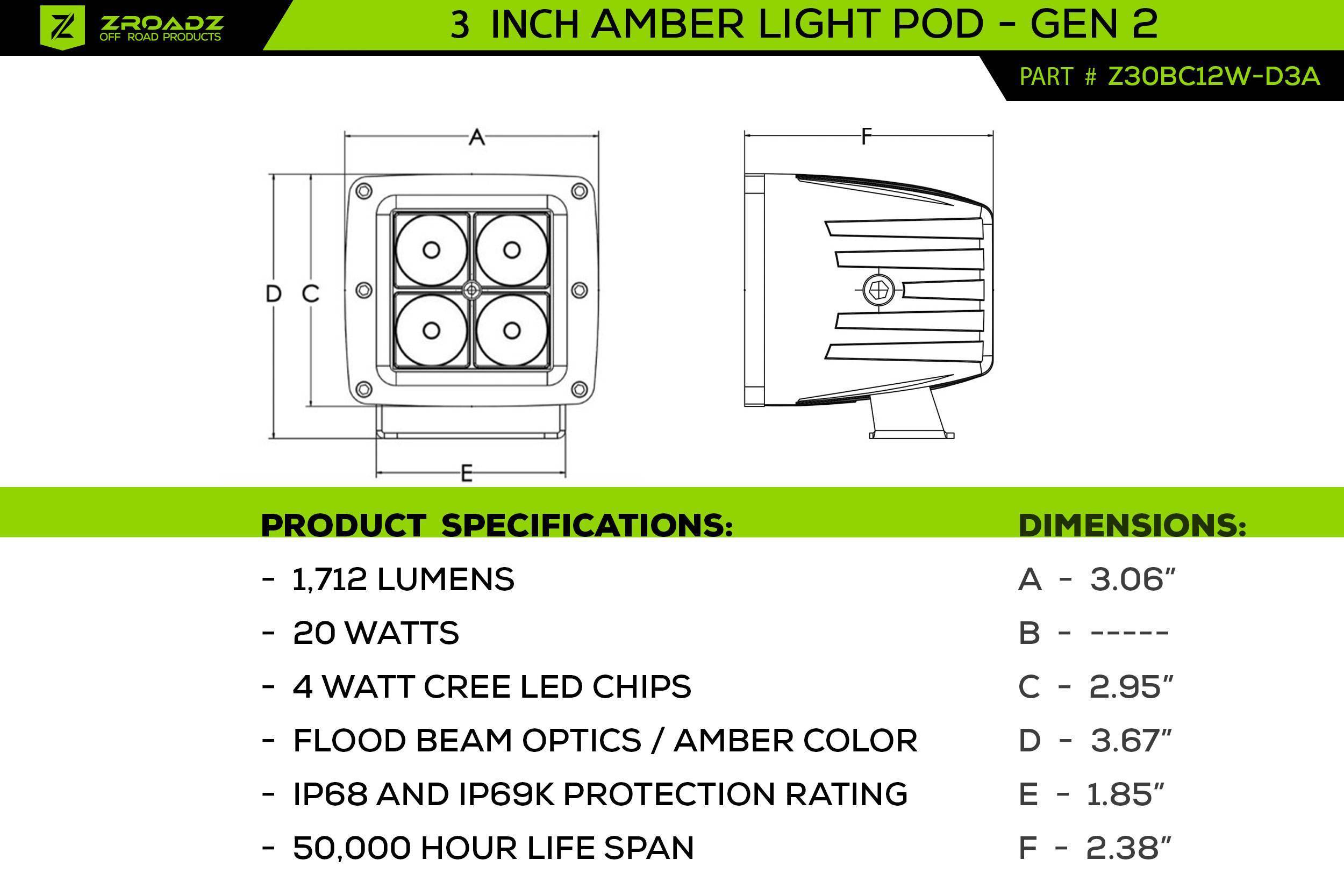 2018-2024 Jeep JL/2019-2024 Gladiator, Multi-LED Roof Cross