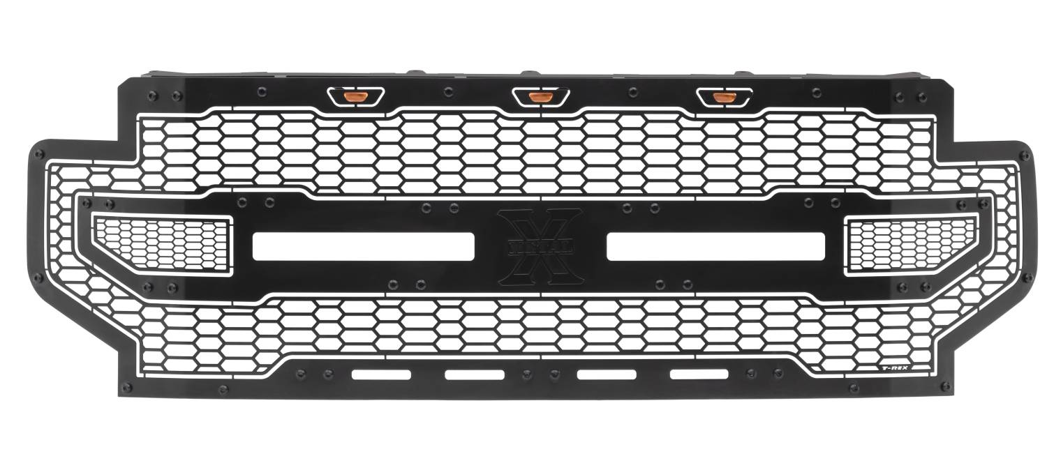 2020-2022 Super Duty Stealth Laser X Grille, With Out Front View